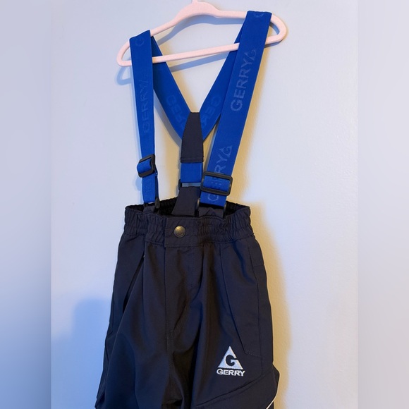 GERRY Kids Youth XS - 5/6 Snow Pants with Removable Blue Adjustable Suspenders - Picture 6 of 10